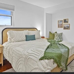 Cream Textured duvet cover - king